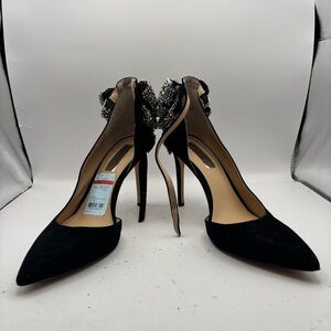I.N.C International Concepts Black Rhinestone Bow Heels Size 9.5
